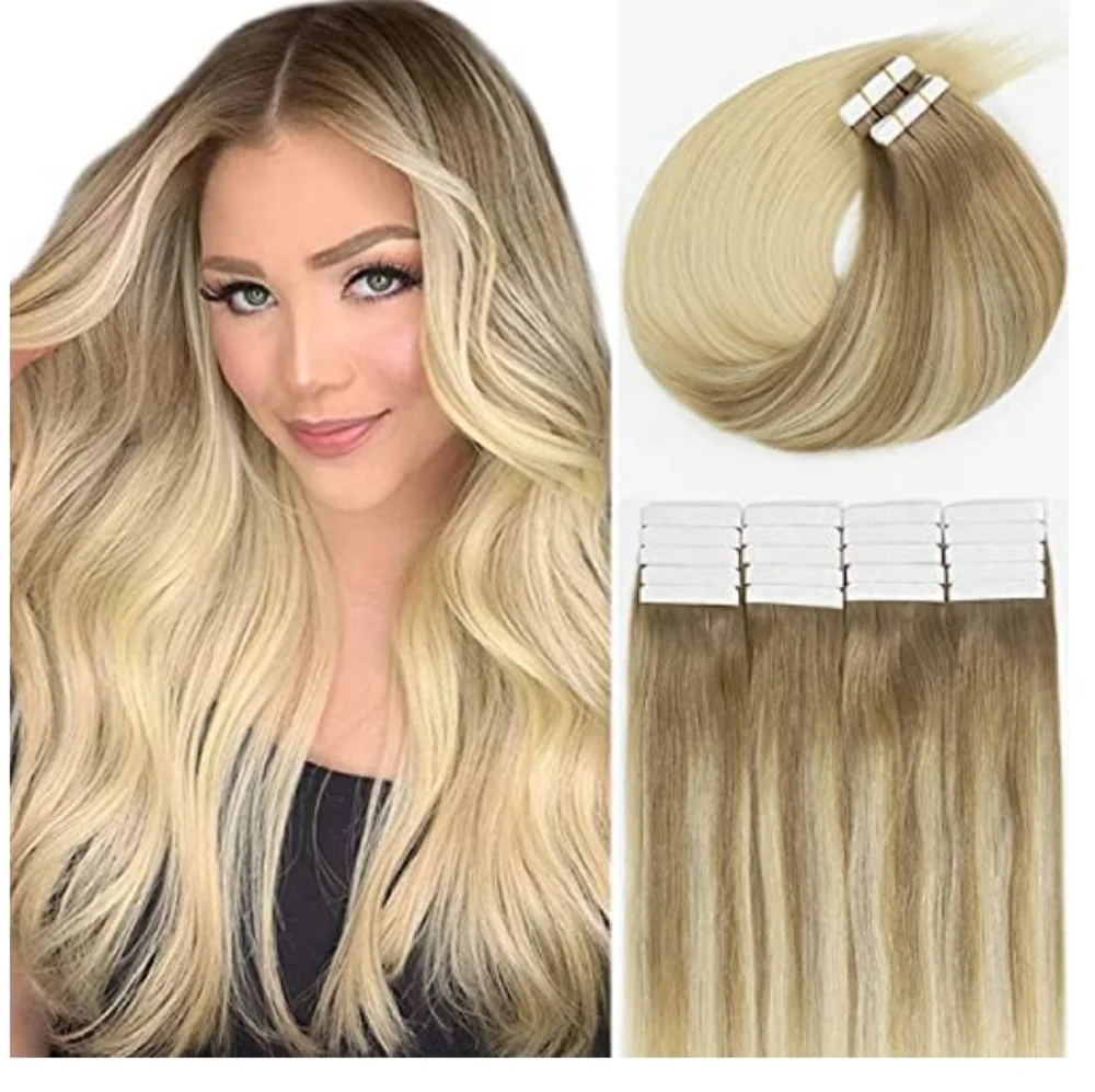TapeIn Human Hair Extensions PreTaped 22inches NWT